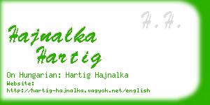 hajnalka hartig business card